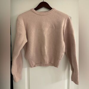 OLIVE CLOTHING Pink, Ribbed Knit Sweater